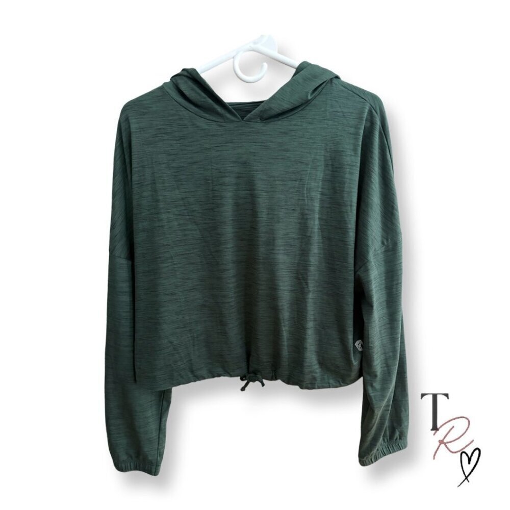 Born Primitive NWT Lightweight Cropped Athletic Hoodie Pullover in Green Size M